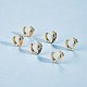 Cubic Zirconia Snake Hoop Earrings with Enamel(EJEW-SZ0001-87F)-4