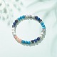 Natural & Synthetic Mixed Gemstone Round Beaded Stretch Bracelet for Women (BJEW-JB08336)-5