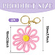 Polyester Flower Keychains(KEYC-TAC00065-03)-3