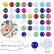 375Pcs 15 Colors Round Natural White Jade Beads and Elastic Thread(DIY-SZ0004-21)-2