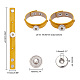 11pcs 11 colors Alloy Interchangeable Snap Link Bracelets Settings(BJEW-DR0001-02)-2