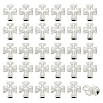 100Pcs Tibetan Style Alloy Beads, Cross, Antique Silver, 10x8x4.2mm, Hole: 2mm(FIND-HY0003-73)