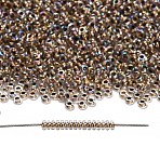 TOHO 6/0 Demi Round Beads, Japanese Seed Beads, (994) Gilt Lined AB Crystal, 4x1.9mm, Hole: 1.5mm, about 300pcs/10g(X-SEED-DR06-0994)
