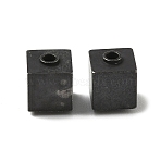 304 Stainless Steel Beads, Cube, Gunmetal, 10x8x8mm, Hole: 2mm(STAS-P173-093AS)