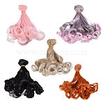 5Pcs 5 Styles High Temperature Fiber Long Pear Perm Hairstyle Doll Wig Hair, for DIY Girl BJD Makings Accessories, Mixed Color, 5.91~39.37 inch(15~100cm), 1pc/color(DIY-GL0005-63C)