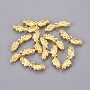 Tibetan Style Alloy Beads, Lead Free & Cadmium Free, Golden Color, Butterfly, 22x7mm, Hole: 1mm(X-TIBEB-1331-G-LF)