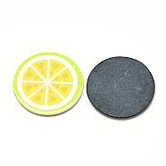 Plastic Cabochons, Lemon, Yellow, 25x2mm(KY-Q001-213)