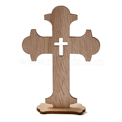 Unfinished Wood Cross Cutouts Ornaments, Blank Wood Pieces for DIY Art Crafts Projects Home Decor, Bisque, Fihished Product: 25x76x110mm(DJEW-H011-01B)