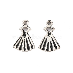 Tibetan Style Dress Alloy Pendants, Antique Silver, 21x14x2mm, Hole: 2mm(PALLOY-P079-01)