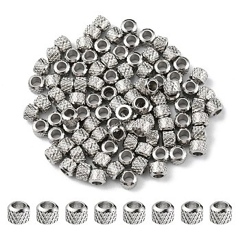 304 Stainless Steel Beads, Rondelle, Stainless Steel Color, 3x2.5mm, Hole: 1.7mm