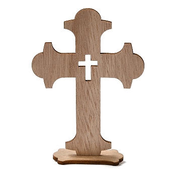 Unfinished Wood Cross Cutouts Ornaments, Blank Wood Pieces for DIY Art Crafts Projects Home Decor, Bisque, Fihished Product: 25x76x110mm