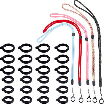 DIY Anti-Lost Necklace Lanyard Making Kit, Including Silicone Pendant, Nylon Cord Neck Straps, for Electronic Stylus & Lighter & Pen Haning Holder Lanyard Strap, Mixed Color, 41Pcs/box