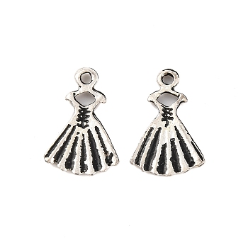 Tibetan Style Dress Alloy Pendants, Antique Silver, 21x14x2mm, Hole: 2mm