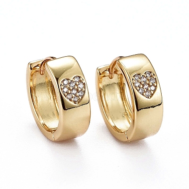 Clear Ring Brass Earrings