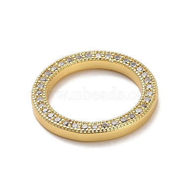 Rack Plating Brass Micro Pave Clear Cubic Zirconia Linking Rings(KK-P261-06G)-2