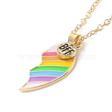BFF/Best Friends Forever Alloy Pendant Necklaces(X-NJEW-K124-02C-G)-3
