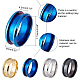 8Pcs 4 Colors 316L Titanium Steel Grooved Finger Ring Settings(FIND-DC0001-04)-4