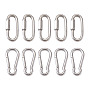 Stainless Steel Color Mixed Shapes 304 Stainless Steel Locking Carabiner(STAS-TA0004-62P)