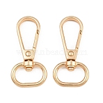 Zinc Alloy Swivel Clasps, Teardrop, Light Gold, 45x22x6mm, Hole: 7.5x17mm(AL-CBAC079-21LG)