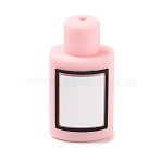 Silicone Focal Beads, Pink, Perfume, 30x16x12.5mm, Hole: 3mm(SL-CBAE849-02B)