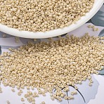 MIYUKI Delica Beads, Cylinder, Japanese Seed Beads, 11/0, (DB1591) Matte Opaque Pear AB, 1.3x1.6mm, Hole: 0.8mm, about 2000pcs/10g(X-SEED-J020-DB1591)
