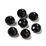 Glass Imitation Austrian Crystal Beads, Faceted, Rondelle, Black, 8x5~5.5mm, Hole: 1.2~1.5mm(GLAA-D015-01A-21)