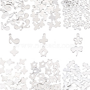 DICOSMETIC 240Pcs 6 Style 304 Stainless Steel Charms, Mix-shaped, Stainless Steel Color, 40pcs/style(STAS-DC0003-21)
