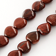 Natural Red Jasper Beads Strands, Heart, Dark Red, 19x20~20.5x7.5mm, Hole: 2mm, about 10pcs/strand, 8.26 inch(G-R190-20mm-15)