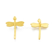 Alloy Pendants, Dragonfly Charms, Matte Gold Color, 21.5x18x5.5mm, Hole: 2mm(FIND-A017-18MG)