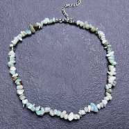 Natural Flower Amazonite Chip Beaded Necklaces for Women(IW6789-27)