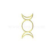 Triple Moon Brass Self Adhesive Decorative Stickers, Golden Plated Metal Decals, for DIY Epoxy Resin Crafts, Moon, 30mm(WG60667-25)