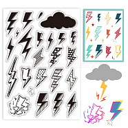Custom PVC Plastic Clear Stamps, for DIY Scrapbooking, Photo Album Decorative, Cards Making, Lightning Bolt, 160x110x3mm(DIY-WH0448-0475)