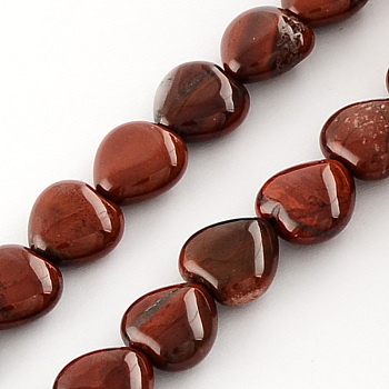 Natural Red Jasper Beads Strands, Heart, Dark Red, 19x20~20.5x7.5mm, Hole: 2mm, about 10pcs/strand, 8.26 inch