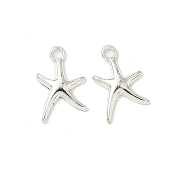 Tibetan Style Alloy Charms, Cadmium Free & Lead Free, Ocean Themes, Antique Silver, Starfish, 16.5x11x2mm, Hole: 1.8mm