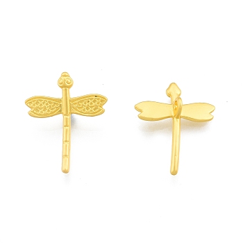 Alloy Pendants, Dragonfly Charms, Matte Gold Color, 21.5x18x5.5mm, Hole: 2mm