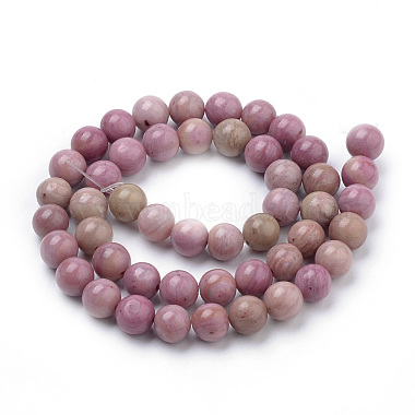 Natural Rhodonite Beads Strands(G-S259-08-10mm)-2