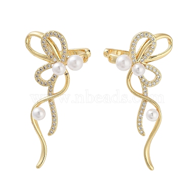 Clear Bowknot Cubic Zirconia Earrings