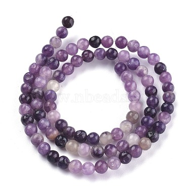 Natural Lepidolite/Purple Mica Stone Beads Strands(X-G-K415-4mm)-3