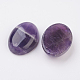 Natürliche Amethyst flach zurück Cabochons(G-G741-18x25mm-17)-2