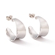 Boucles d'oreilles à tige épaisses en forme de C en acier inoxydable anti-ternissement 304(EJEW-P198-09P)-1