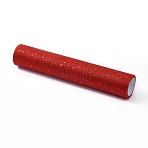 Glitter Sequin Deco Mesh Ribbons, Tulle Fabric, Tulle Roll Spool Fabric For Skirt Making, Red, 11 inch(28cm), about 5yards/roll(4.572m/roll)(OCOR-I005-E04)