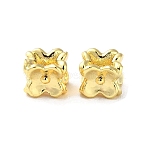 Brass Beads, Cadmium Free & Nickel Free & Lead Free, Flower, Real 18K Gold Plated, 6x6x5mm, Hole: 2.5mm(KK-P256-08G)