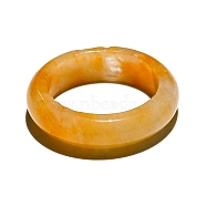 Natural Yellow Jasper Finger Rings, Inner Diameter: 18~20mm(PW-WG87157-09)