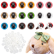 Elite 80 Sets 8 Colors Craft Plastic Doll Eyes, Stuffed Toy Eyes, Safety Eyes, Half Round, Mixed Color, 12mm, 10 sets/color(DOLL-PH0001-46)