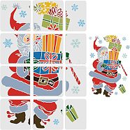 PET Drawing Painting Stencils Templates Sets, Santa Claus, Mixed Color, 297~300x210~300mm, 12pcs/set(DIY-WH0172-976)