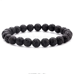 Natural Lava Stone Bracelet with Essential Oil Diffuser, Unisex 8mm Beads Jewelry, 0.1cm(ST9563471)