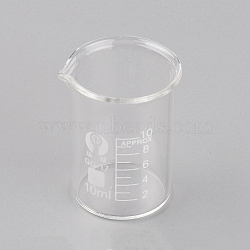 Glass Beaker Measuring Cups, with Graduated Measurements, for Lab, Clear, 2.85x3x3.8cm, Capacity: 10ml(0.34fl. oz)(TOOL-WH0130-96)
