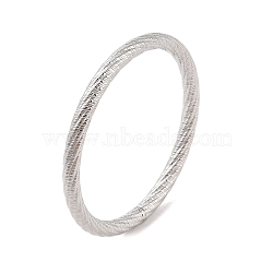 Non-Tarnish 304 Stainless Steel Twisted Ring Bangles for Women, Stainless Steel Color, Inner Diameter: 2-1/2 inch(6.45cm), 6mm(BJEW-Z064-02P)