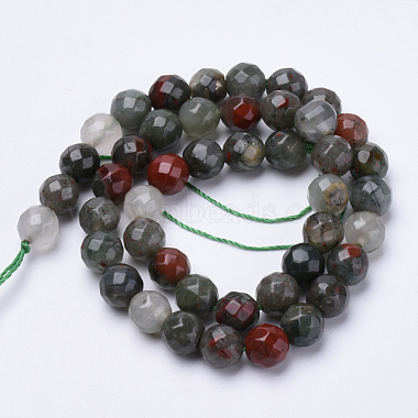 Natural African Bloodstone Beads Strands(X-G-S281-21-8mm)-2