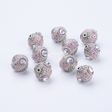 15mm Pink Round Polymer Clay Beads